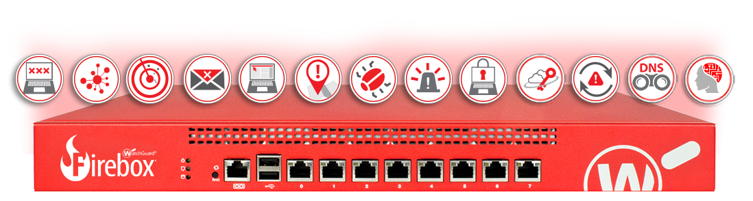 WatchGuard Firebox with all Security Service Icons